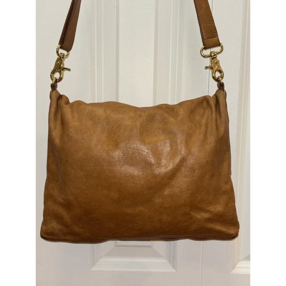 Tory Burch Designer Dena Foldover Convertible Flap Crossbody Purse Leather Bag